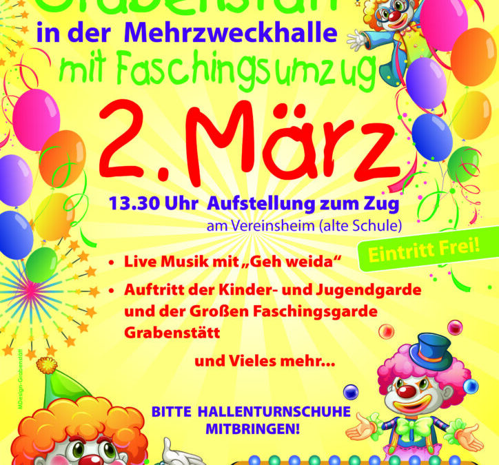 Kinder Fasching 2.3.2025 – ab 13:30 Uhr